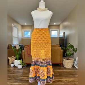 J. Crew Factory Vibrant Yellow and Purple fit & flare Skirt